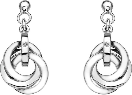 Серьги PDPAOLA Double Zirconia Alexia Silver