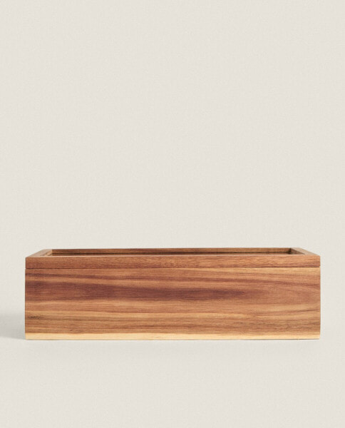 Wood and glass tea box