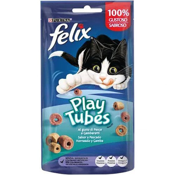 PURINA Felix Play Tubes Shrimps & Fish 50g Cat Snack 8 Units