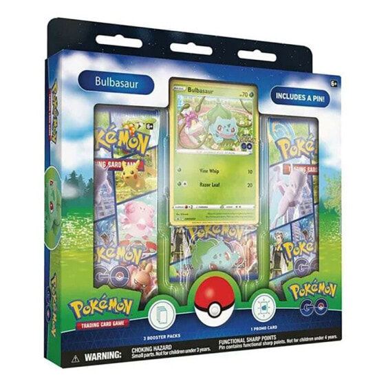 Настольная игра Pokemon Trading Card Game Tcg Go Pin Box Bulbasaur 6 единиц версия на английском языке.