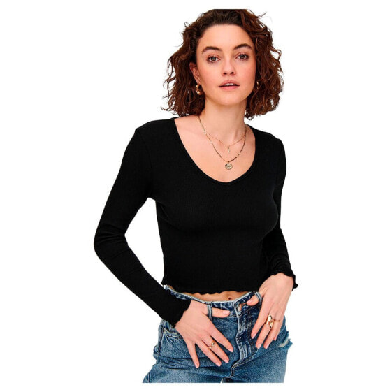 ONLY Oda V Neck Long Sleeve Top