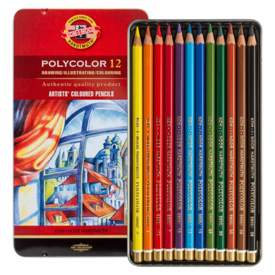 Цветные карандаши Michel Polycolor разноцветные 12 предметов