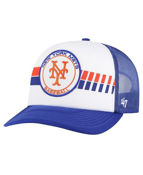 Men's White/Royal New York Mets Cooperstown Collection Express Trucker Adjustable Hat