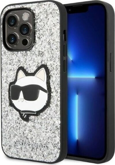 Karl Lagerfeld Karl Lagerfeld KLHCP14XG2CPS iPhone 14 Pro Max 6,7" srebrny/silver hardcase Glitter Choupette Patch NoSize