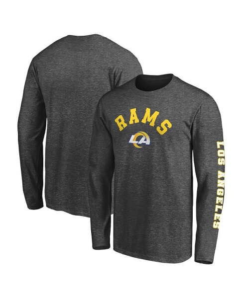 Men's Heathered Charcoal Los Angeles Rams Big and Tall City Long Sleeve T-shirt