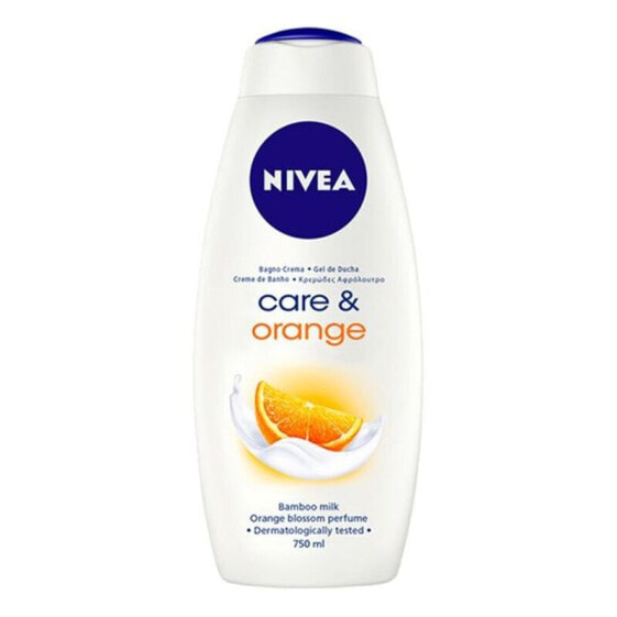 Nivea Care & Orange Shower Gel  Питательный гель для душа с ароматом апельсиновых цветов  750 мл