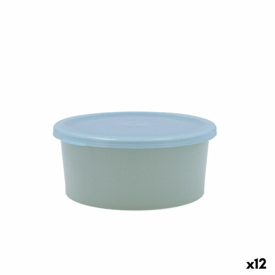 Круглая коробочка для завтраков с крышкой Quid Inspira 760 ml Зеленый Пластик (12 штук)