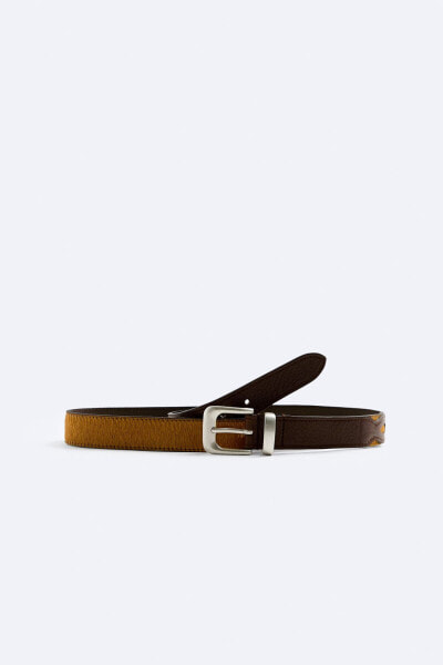 Leather cowboy belt