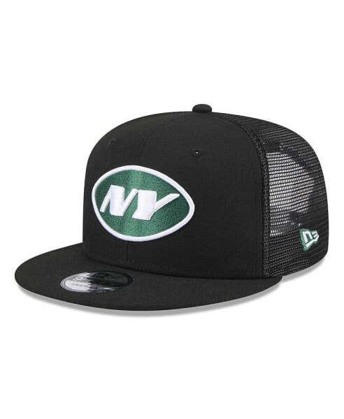 Men's Black New York Jets Shade Trucker 9FIFTY Snapback Hat