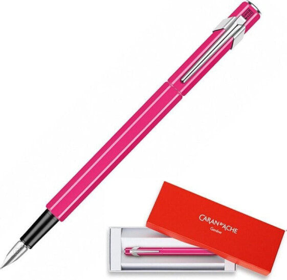 Ручка шариковая Caran d`Arche 849 Fluo Line, M, розовая