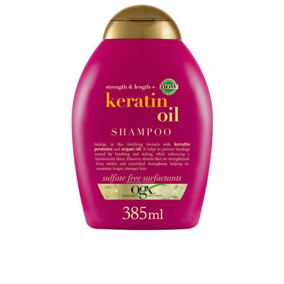 OGX Keratin Oil Shampoo, Brittle Hair, Moisturizing and Strengthening 385 ml