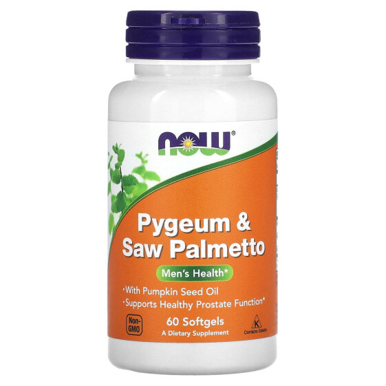 Витамины и БАДы капсулы Pygeum & Saw Palmetto Men's Health NOW 60 шт