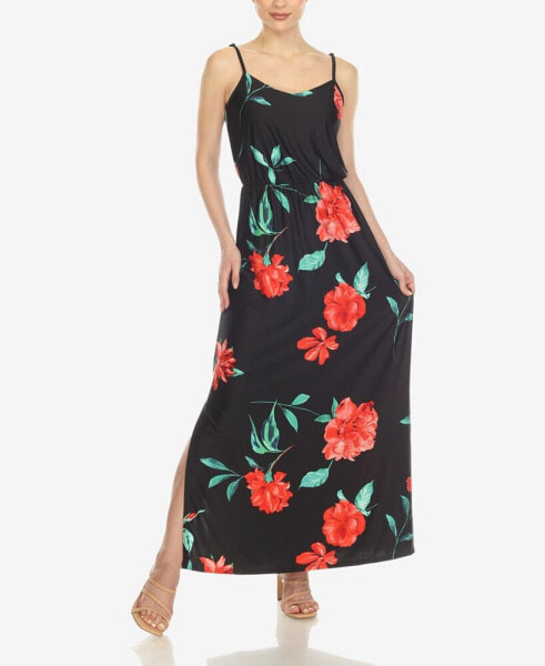 Women's Floral Strap Maxi Dress