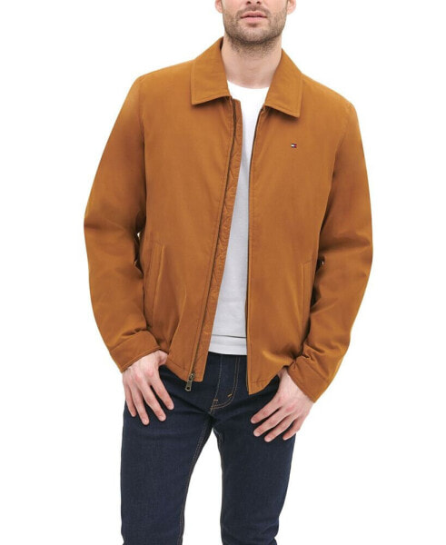 Men's Classic Front-Zip Filled Micro-Twill Jacket