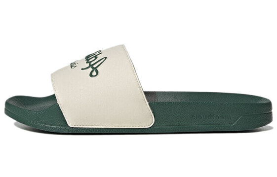 Шлепанцы спортивные Adidas Adilette Shower Slides для мужчин - бело-зеленые