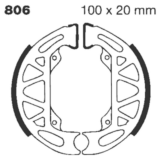 EBC Plain Series Organic 806 Brake Shoe