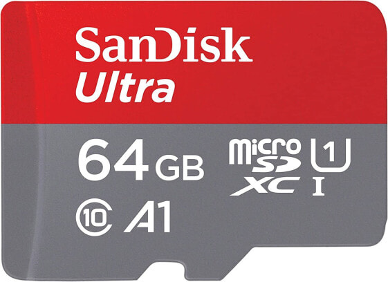 SanDisk Ultra microSDHC memory card + SD adapter with A1 app performance up to 120 MB/s, Class 10, U1