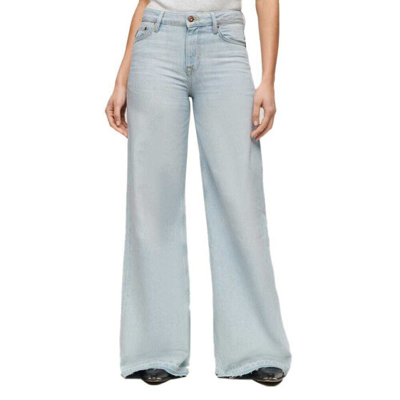 SUPERDRY Raw Hem Wide Flare high waist jeans