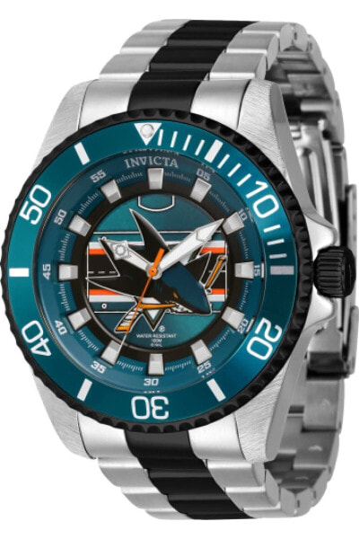 Invicta Men's 42254 NHL San Jose Sharks Quartz Dark Green Orange White Black ...