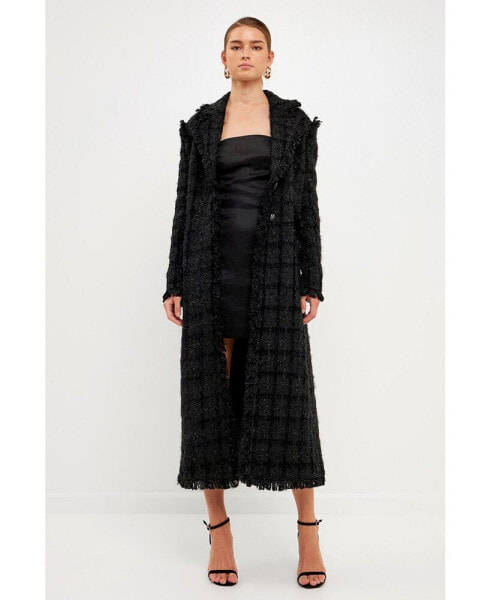 Women's Long Tweed Coat