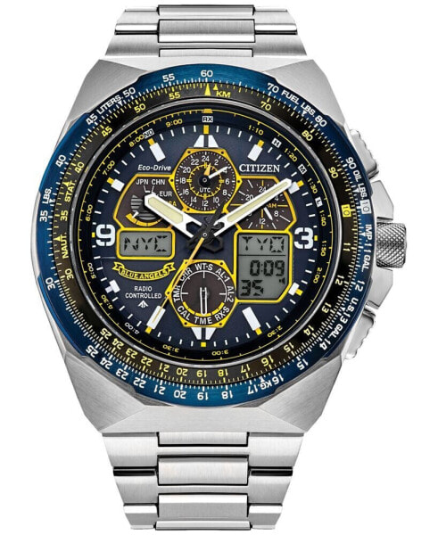 Eco-Drive Men's Chronograph Promaster Blue Angels Air Skyhawk Stainless Steel Bracelet Watch 46mm - Limited Edition