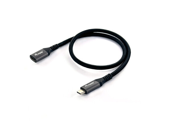 Equip USB 3.2 Gen 2 C to C Extension Cable - M/F - 1.0m - 4K/60Hz - 10Gbps - 1 m - USB C - USB C - USB 3.2 Gen 2 (3.1 Gen 2) - 10000 Mbit/s - Black