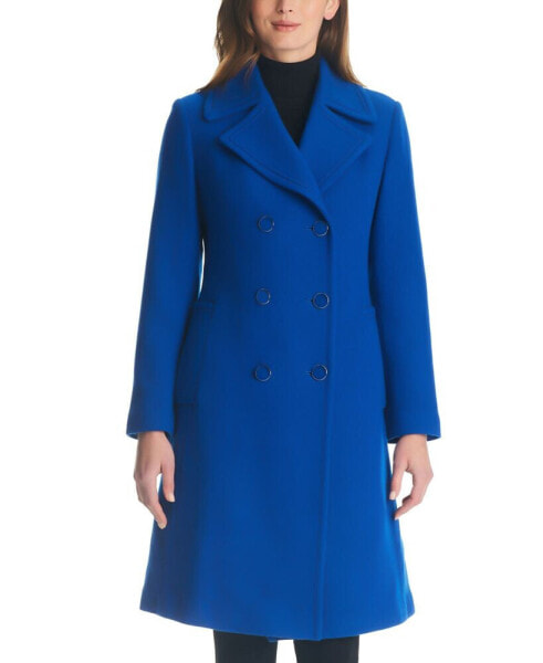 Women's Double-Breasted Wool Blend Peacoat