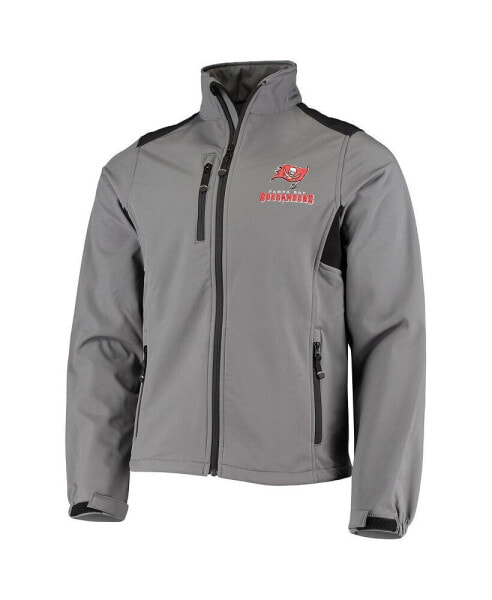 Men's Charcoal Tampa Bay Buccaneers Circle Softshell Fleece Full-Zip Jacket