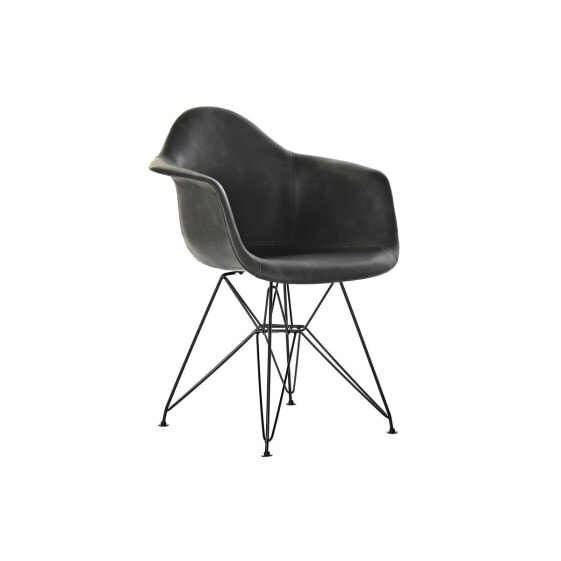 Кресло с подлокотниками DKD Home Decor Темно-серый Металл 64 x 59 x 84 см