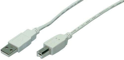 LogiLink 1.8m USB 2.0 - 1.8 m - USB A - USB B - USB 2.0 - Male/Male - Grey