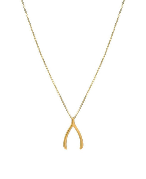 Zoe Lev wishbone 14K Yellow Gold Necklace