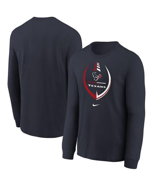 Toddler Boys and Girls Navy Houston Texans Icon Long Sleeve T-shirt