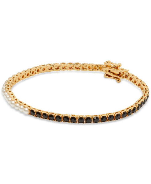 Gold-Tone Cubic Zirconia Tennis Bracelet
