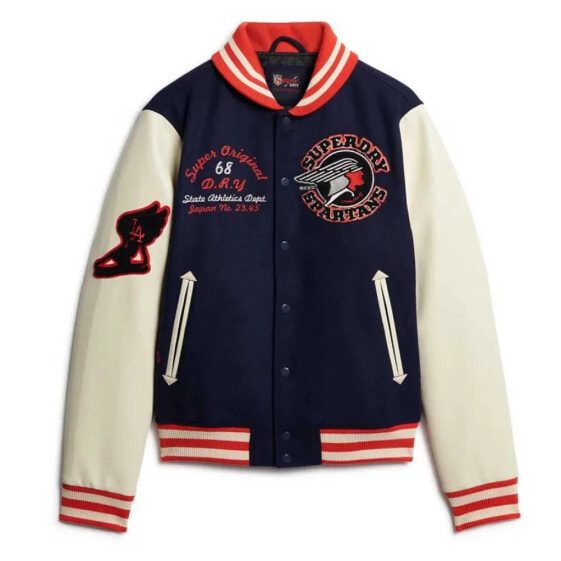 SUPERDRY Varsity Patched bomber jacket