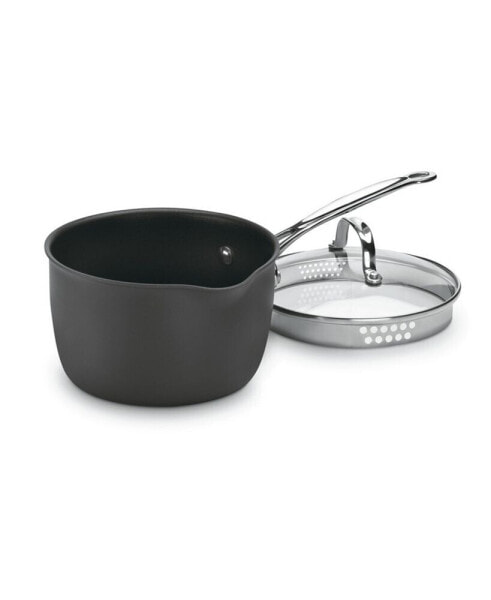 Chefs Classic Hard Anodized 3-Qt. Cook and Pour Saucepan w/ Cover