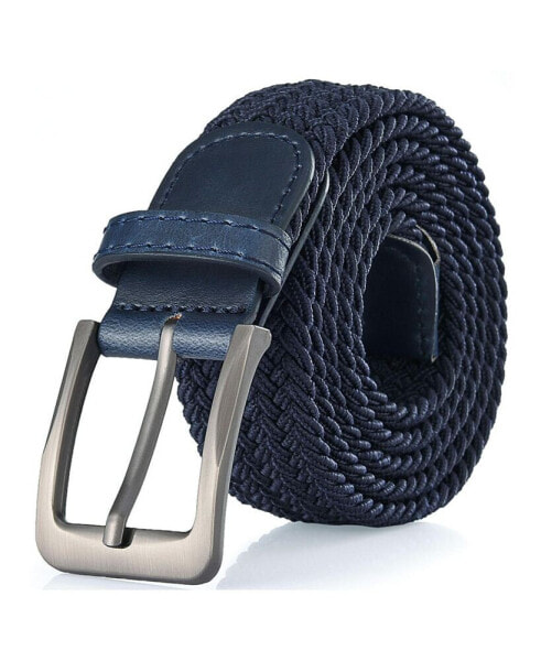 Men's Elastic Braided Stretch Belt for Big & Tall