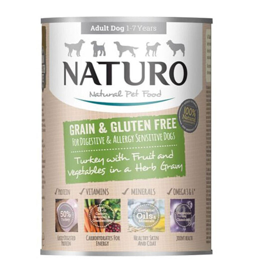 NATURO Turkey And Vegetable Can 390g Wet Dog Food