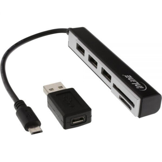 HUB USB InLine 1x SD 1x microSD + 3x USB-A 2.0 (66775C)