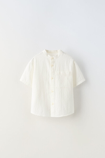 Textured cotton shirt