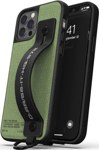 Чехол для смартфона Diesel HANDSTRAP CASE UTILITY TWILL IPHONE 12 / 12 PRO черно-зеленый