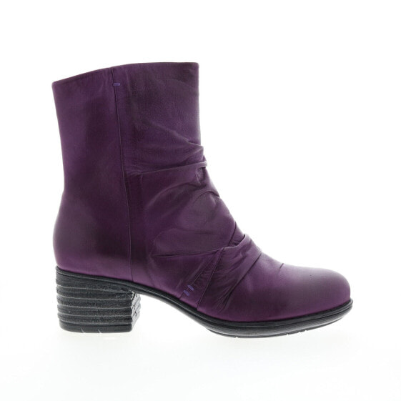 Miz Mooz Gem IB 20767 Womens Purple Leather Zipper Casual Dress Boots 6