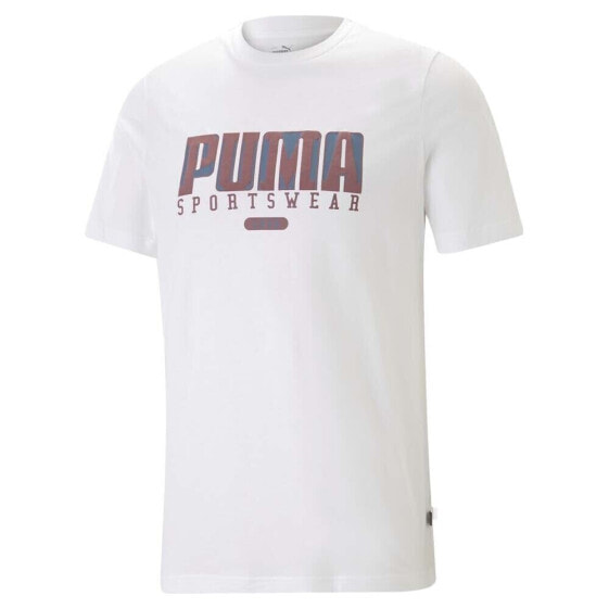 Puma Graphics Retro Crew Neck Short Sleeve T-Shirt Mens Size L Casual Tops 6744