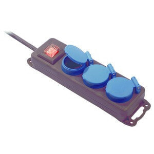 Удлинитель BACHMANN 1.5 m - 3 AC outlet(s) - Outdoor - IP44 - 1.5 mm² - Black,Blue