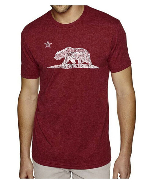 Mens Premium Blend Word Art T-Shirt - California Bear