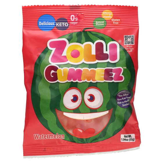 Zollipops, Zolli Gummeez, арбуз, 55 г (1,94 унции)