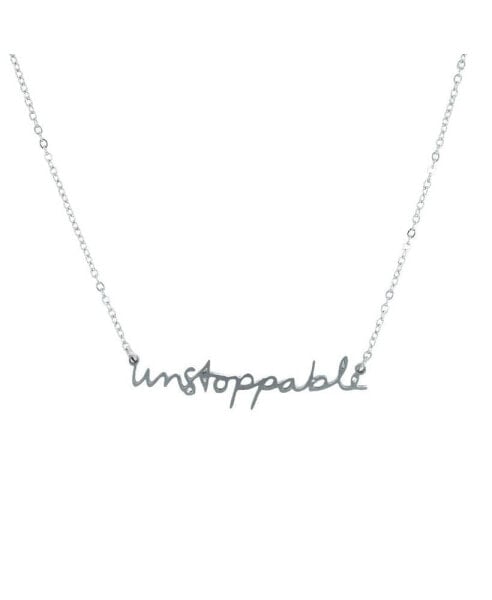 KC Chic Designs 316L Absolute Affirmation Silver-Tone "Unstoppable" Necklace