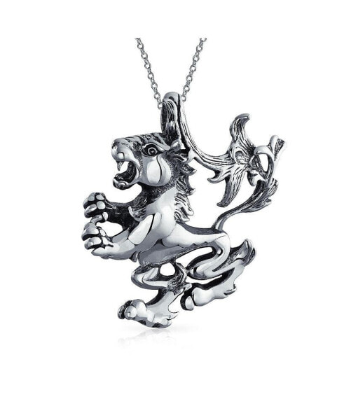 Leo Lion Zodiac Sign Astrology Horoscope Pendant Necklace For Women Sterling Silver