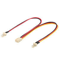 Wentronic Internal Fan Power Cable - 0.22 m - Male/Female - Black,Red,Yellow