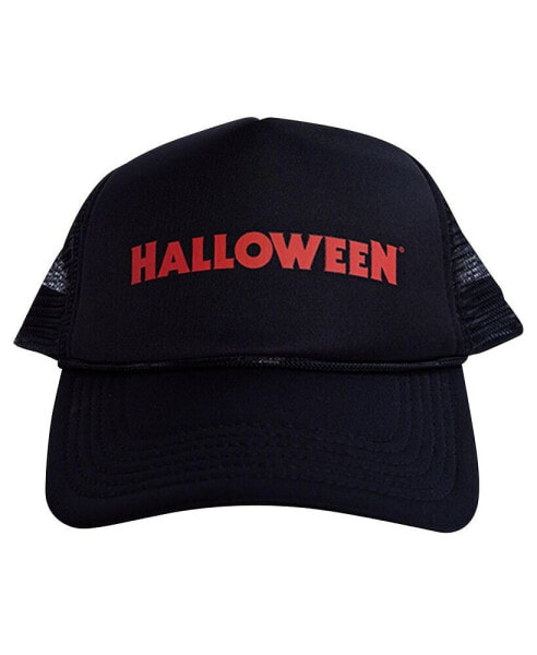 Головной убор Мужчин Contenders Clothing черный с логотипом Хэллоуин Trucker Hat