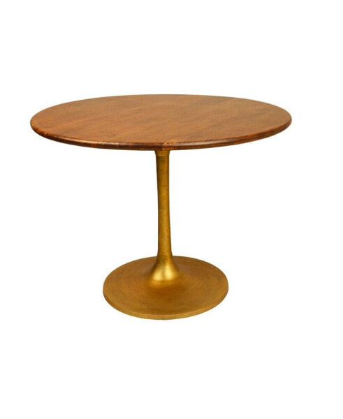 Alden Wood Top Round Dining Table